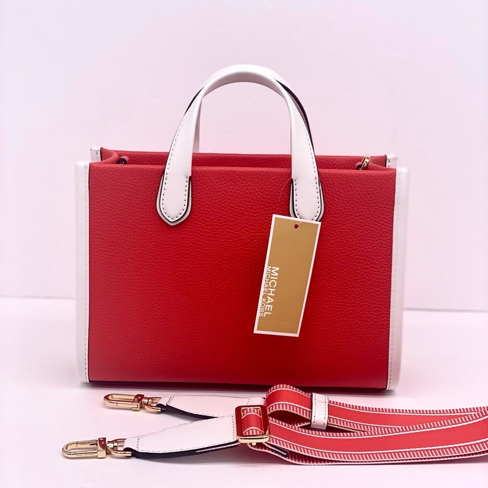 Michael Kors Gigi Small Embossed Pebbled Leather Messenger Bag - Picture 7 of 15